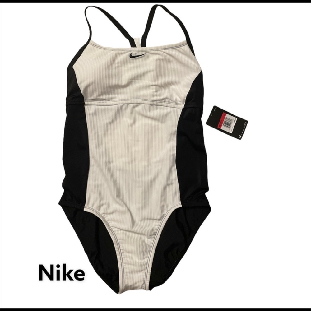 Womens Nike NWT  L Stripe Swimsuit Sz L